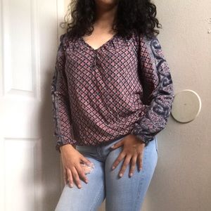 Lucky Brand Patterned Long Top